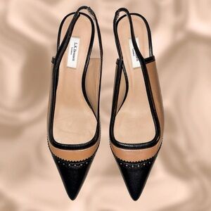 Vintage Tan Kitten Heels ✨ Size 39 | L.K. Bennett | Made in Spain - Slingback